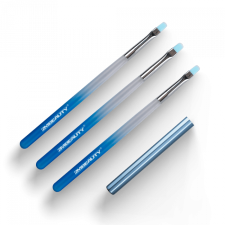 Oval Zselé Ecset Szett - 3 db-os (Kék)
