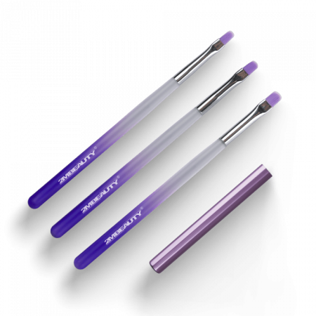 Oval Zselé Ecset Szett - 3 db-os (Lila)