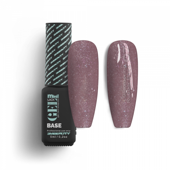 Gel Lack - Glimmering Rubber Base 07 - HEMA Mentes (5ml - mini me)