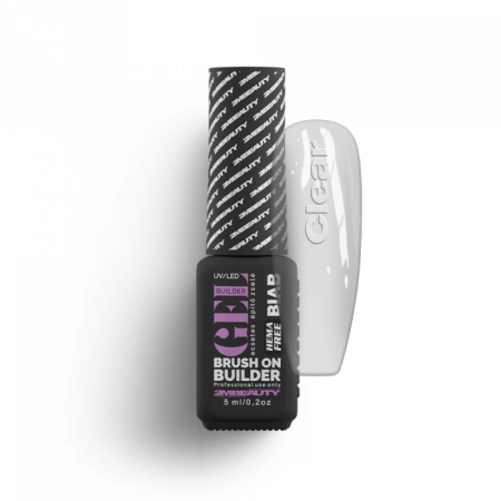 Liquid Polygel BIAB - Clear - HEMA Mentes Ecsetes Építőzselé (5ml - mini me)