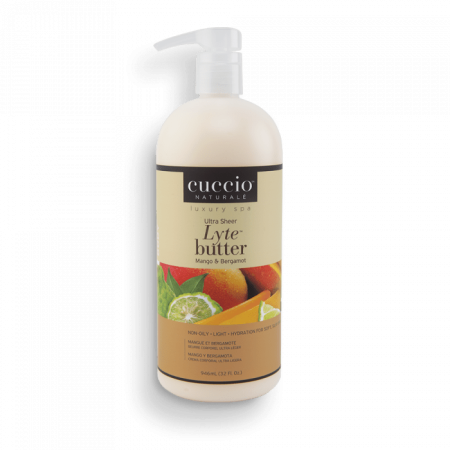 Cuccio Ultrakönnyű Testvaj Mangóval és Bergamottal - Lyte Butter Ultra Sheer Mango & Bergamot (946ml)