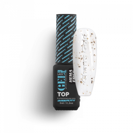 Gel Lack Fedő - Top Coat Charm Gold - HEMA Mentes (5ml - mini me)