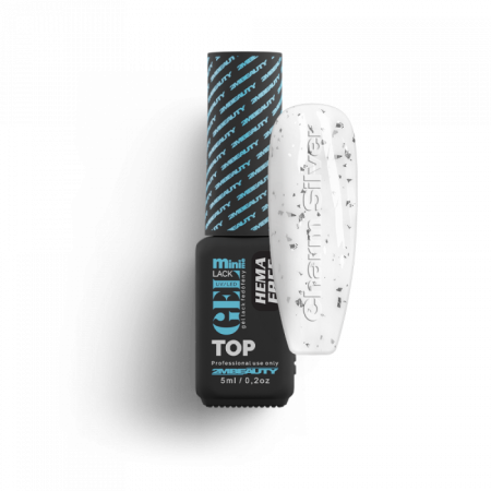 Gel Lack Fedő - Top Coat Charm Silver - HEMA Mentes (5ml - mini me)