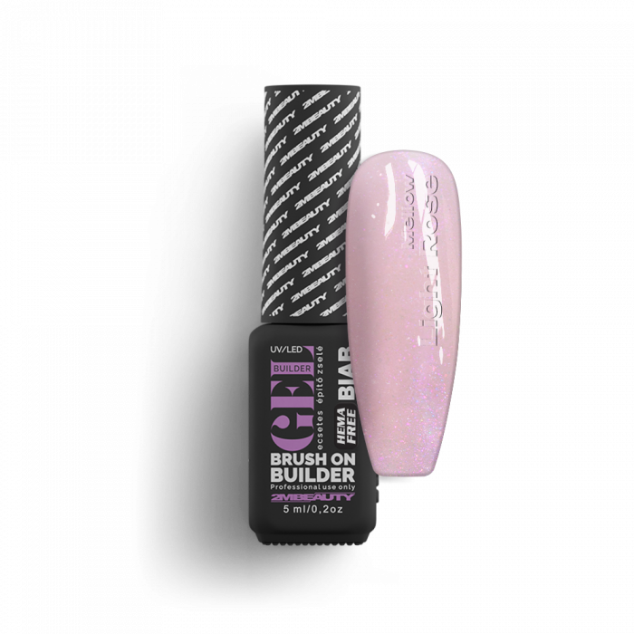 Liquid Polygel BIAB - Mellow Light Rose - HEMA Mentes Ecsetes Építőzselé (5ml - mini me)