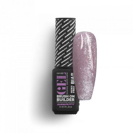 Liquid Polygel BIAB - Dreamy Violet Gin - HEMA Mentes Ecsetes Építőzselé (5ml - mini me)