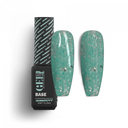 Gel Lack - Milky Rubber Base With Flakes 08 - HEMA Mentes (5ml - mini me)