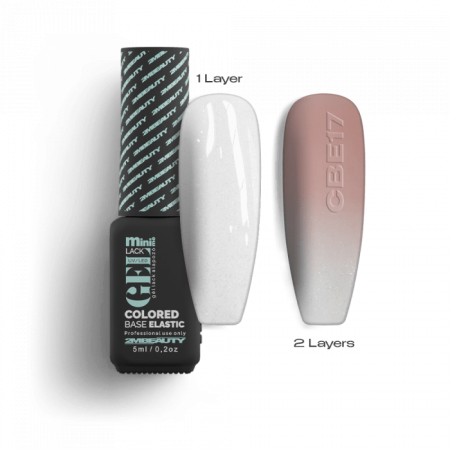 Gel Lack - Colored Base Elastic Shimmer Milky White CBE17 - HEMA Mentes (5ml - mini me)