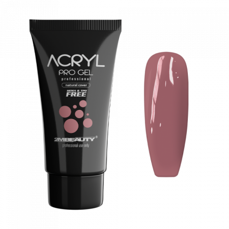 Acryl Pro Gel Natural Cover - HEMA Mentes Akrilzselé - Tubusos (60g)