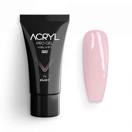 Acryl Pro Gel Velvet - Pink - HEMA Mentes Akrilzselé (30g)