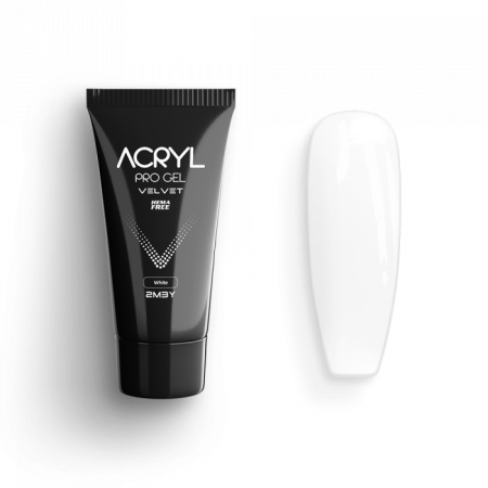 Acryl Pro Gel Velvet - White - HEMA Mentes Akrilzselé (30g)