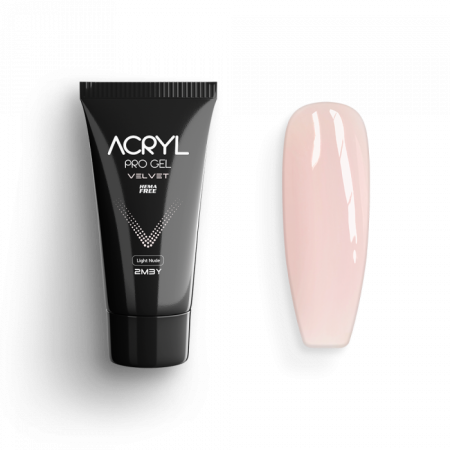 Acryl Pro Gel Velvet - Light Nude - HEMA Mentes Akrilzselé (15g)