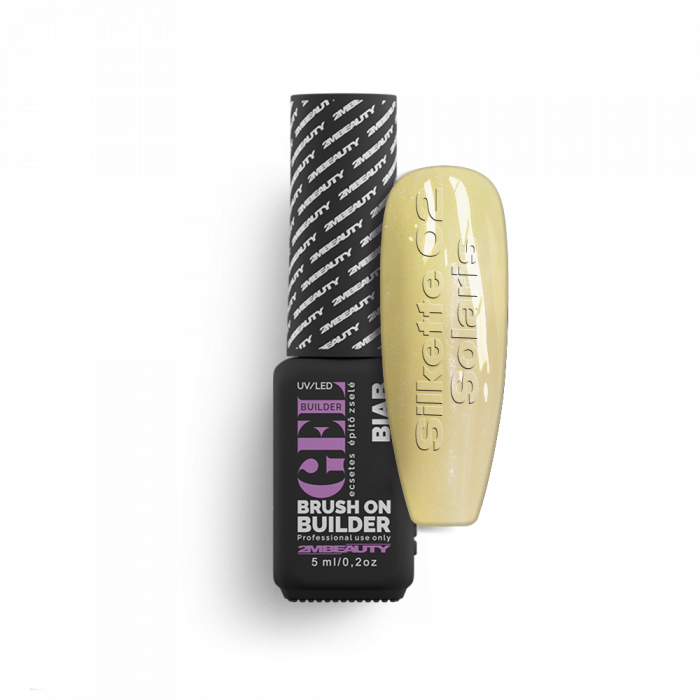 Liquid Polygel BIAB - Silkette - 02 Solaris - HEMA Mentes Ecsetes Építőzselé (5 ml)