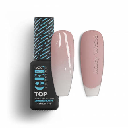 Gel Lack Fedő - Top Coat Milky White - HEMA Mentes (13 ml)