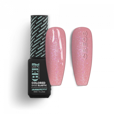 Gel Lack - Colored Base Elastic Shimmer CBE08 - HEMA Mentes (5ml - mini me)