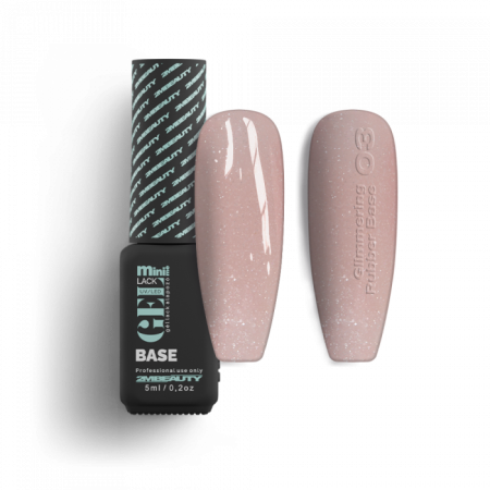 Gel Lack - Glimmering Rubber Base 03 - HEMA Mentes (5ml - mini me)