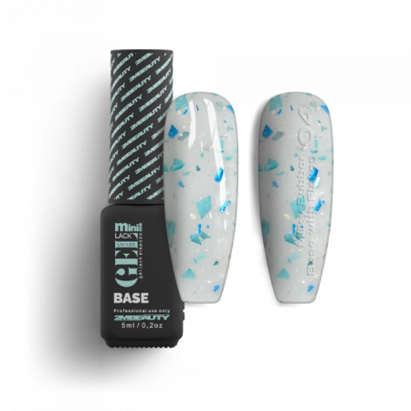 Gel Lack - Milky Rubber Base With Flakes 04 - HEMA Mentes (5ml - mini me)