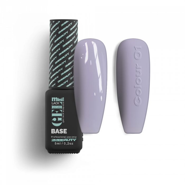 Gel Lack - Rubber Base Colour 01 - HEMA Mentes (5ml - mini me)