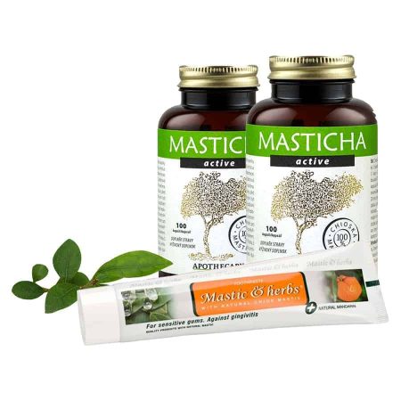 2x Masticha Active + Mastic & Herb masticha olajos fogkrém