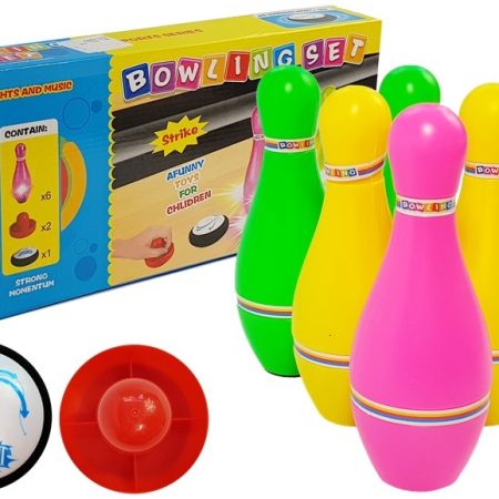 Bowling készlet 6 színes gombostűből