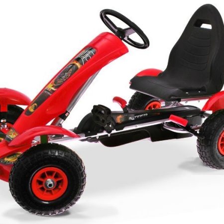 Gyerek gokart felfújható kerekekkel piros