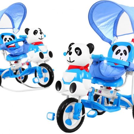 Gyermek tricikli Panda kék hanghatásokkal