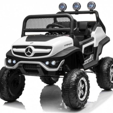 Gyermek elektromos kisautó Buggy Mercedes-Benz Unimog 4x4 fehér