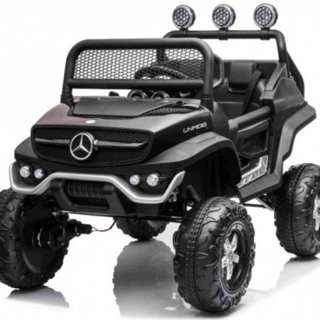 Gyermek elektromos kisautó Buggy Mercedes-Benz Unimog 4x4 fekete