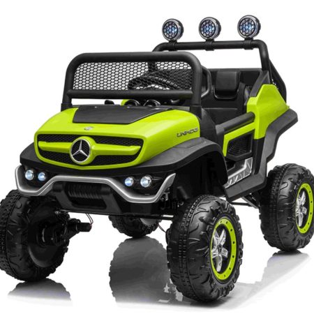 Gyermek elektromos kisautó Buggy Mercedes-Benz Unimog 4x4 zöld
