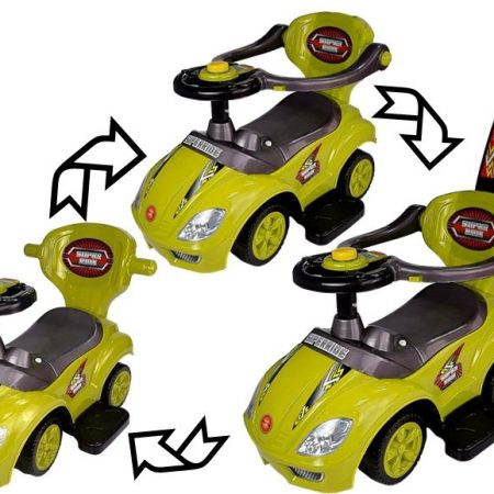 Gyermek jármű 3 az 1-ben Mega Car sárga
