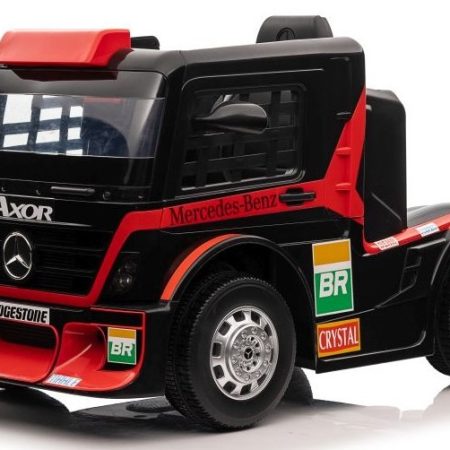 Gyermek elektromos teherautó Mercedes Axor LCD piros