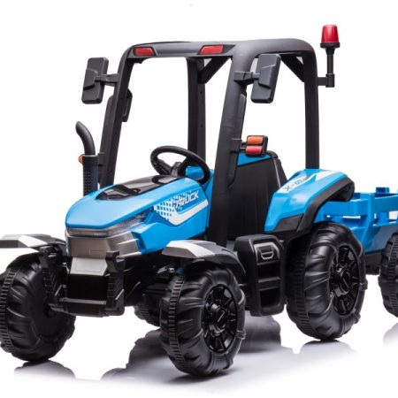 Gyermek elektromos traktor pótkocsival BLT kék