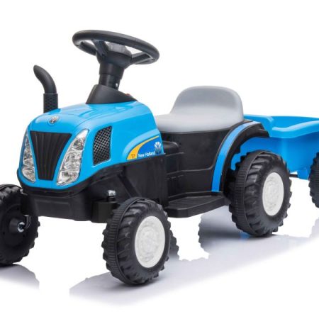 Gyermek elektromos traktor Swift kék pótkocsival