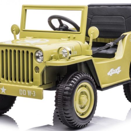 Gyermek elektromos katonai Jeep Willys 4x4 bézs
