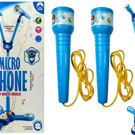 Gyermekmikrofon karaoke kék színnel