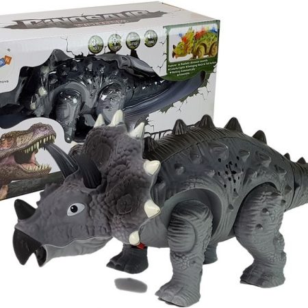 Triceratops dinoszaurusz akkumulátorral működő szürke