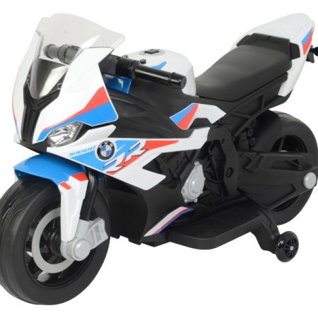 Gyermek elektromos motorkerékpár BMW S1000RR fehér-kék