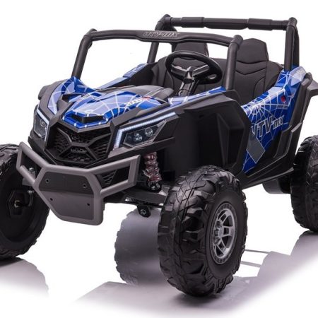 Gyermek elektromos kisautó Buggy UTV-MX 4x4 LCD MP4 Spider kékre festve