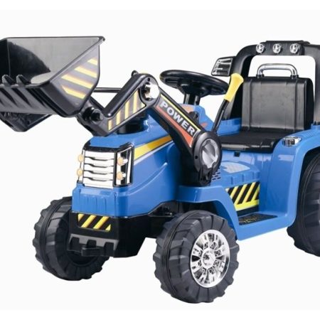 Gyermek elektromos traktor Power kék ekével