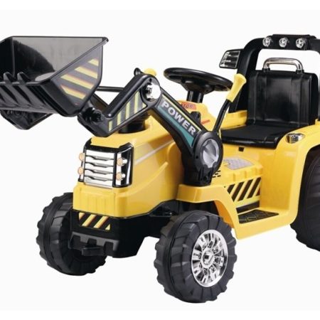 Gyermek elektromos traktor Power ekével sárga