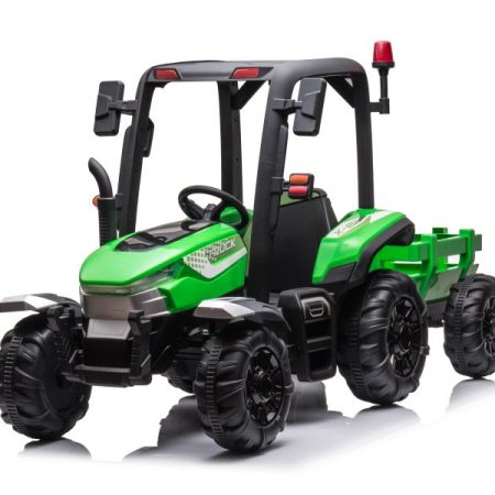 Gyermek elektromos traktor pótkocsival BLT zöld