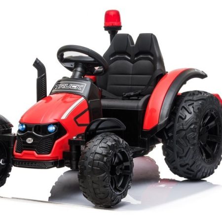 Gyermek elektromos traktor iparvágányral Teherautó piros
