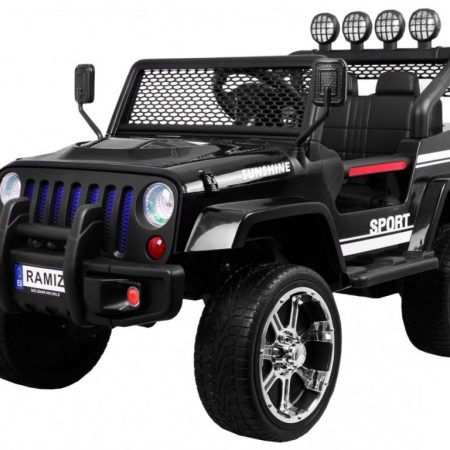 Jeep Raptor 4x4 fekete elektromos kisautó