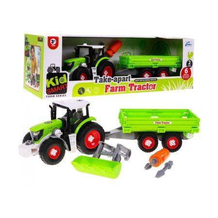 Építőipari traktor pótkocsi zöld