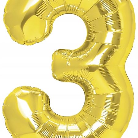 3-as számú fólia lufi arany 40 cm