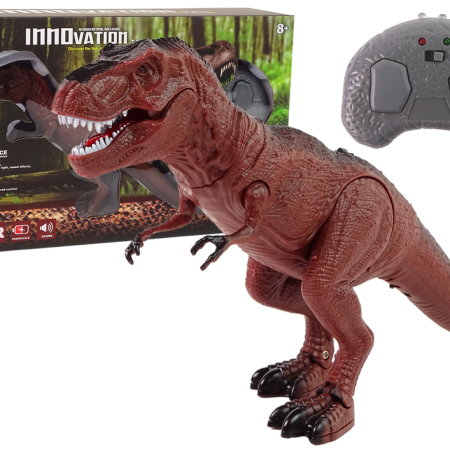 Barna R/C távirányító Tyrannosaurus Rex Dinosaur