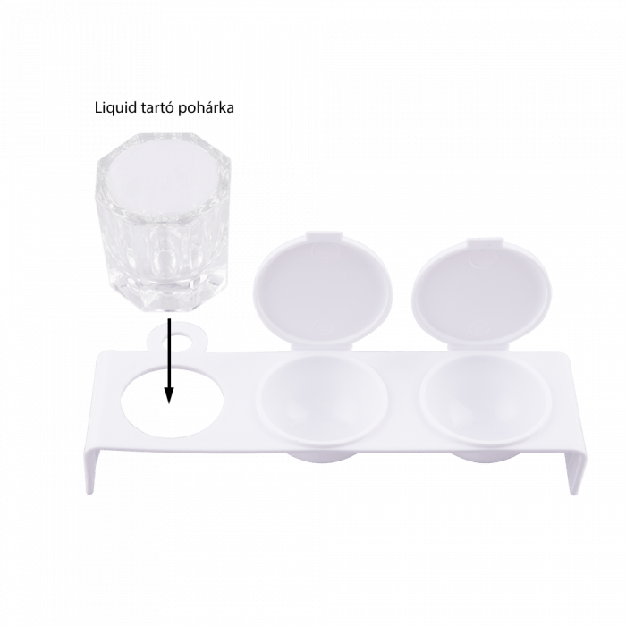 Porcelánpor És Liquid Pohár Tartó Műanyag ()