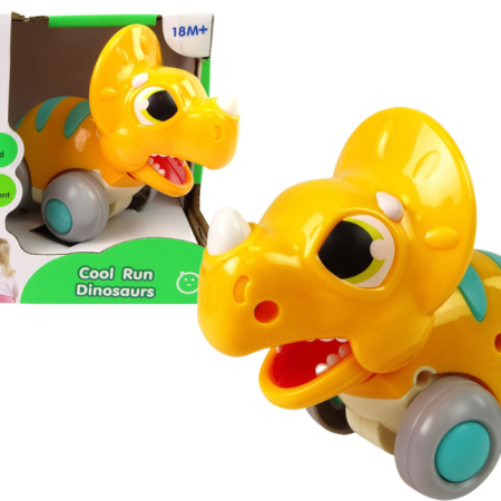 Triceratops sárga kerekes dinoszaurusz