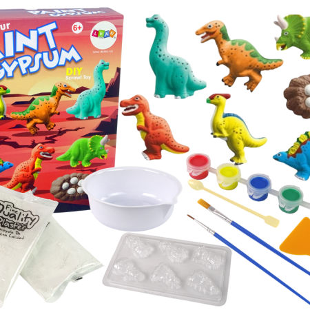 Barkácskészlet Gipszöntvények Festék Dinoszauruszok