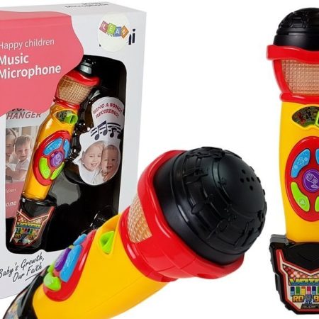 Gyerekmikrofon karaoke sárga és fekete színben