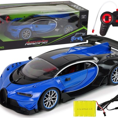 Távirányítós autó Bugati Chiron távirányítós ajtónyitás kék 1:12